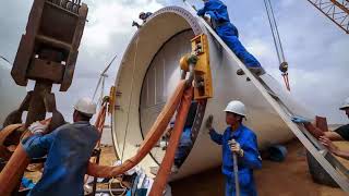 Wind Turbine Farm Installation From Scratch  Timelapse  Mega Structure [upl. by Jamaal]