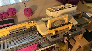 Automatic Closed Edge CastOn knitted on the Empisal Knitmaster 321 [upl. by Hulen]