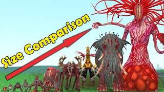 SIZE COMPARISON OF ALL MUTATED ANIMALS ZOOCHOSIS amp ZOONOMALY amp DEEPSEA MONSTER in Garrys Mod [upl. by Inobe]