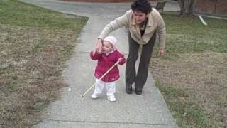 Watch me go Blind preschooler uses cane [upl. by Odnuges]