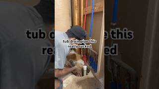 Concrete slab tub to shower drain conversion process diy bathroomremodel bathroomrenovation [upl. by Noreg]