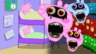 Peppa Zombie Apocalypse Nighttime Horror Story of Peppa Pigs family  Peppa Pig Funny Animation [upl. by Oileve]