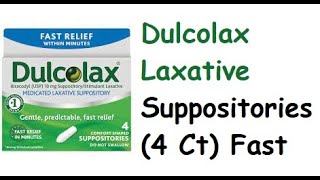 Dulcolax Laxative Suppositories 4 Ct Fast [upl. by Erica581]