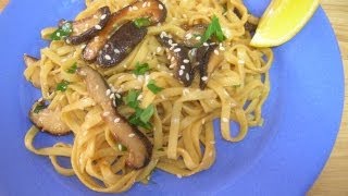 Shiitake Mushroom Pasta with Spicy Meyer Lemon amp Ginger Dressing [upl. by Tiraj]