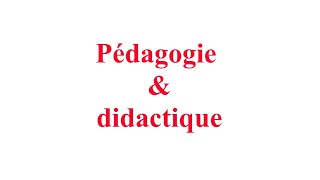 Pédagogie et didactique [upl. by Inez]