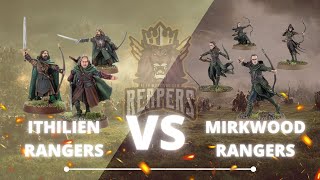 Ithilien Rangers LL vs Mirkwood Rangers LL  MESBG  600points  Fisherman Vs Mr Mordor [upl. by Anaitsirk]