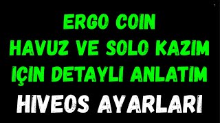 ERGO COİN MİNİNG HİVEOS AYARLARI NASIL OLUYOR  ERGO SOLO KAZIM 2MİNERS VE HEROMİNER AYARLARI [upl. by Anaerol]