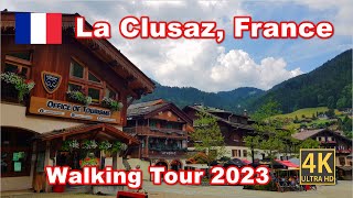 La Clusaz 4K Walking Tour  Eté dans La Clusaz Village HauteSavoie France [upl. by Onaimad]