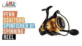 Penn SSVI7500 Spinfisher VI Spinning Reel  JampH Tackle [upl. by Attolrahc22]