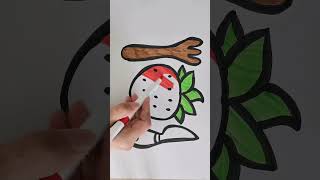 How to Draw a Strawberry  Easy Strawberry Drawing and Coloring StepbyStep [upl. by Deena758]