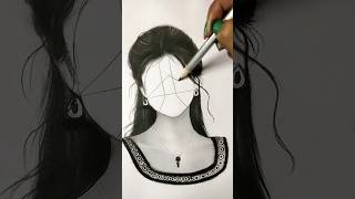 How to draw face❤✍️shorts viralvideo drawing trending satisfying art [upl. by Yanal]