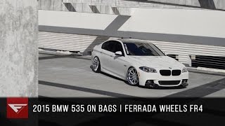 2015 BMW 550 bagged  Ferrada FR4 Machine Silver  Chrome Lip [upl. by Olshausen]