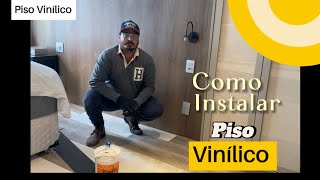 Como instalar piso vinílico piso laminado piso colado piso clicado [upl. by Aneekas]