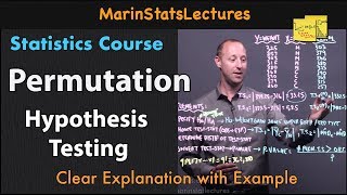 Permutation Hypothesis Testing with Example  Statistics Tutorial  37  MarinStatsLectures [upl. by Eugene]