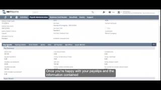 Netsuite Payroll Processing [upl. by Craig]