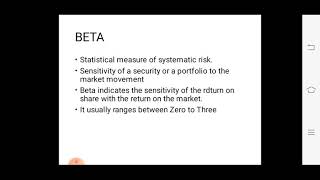 Measurement of Systematic Risk Beta Malayalam [upl. by Ennairak]