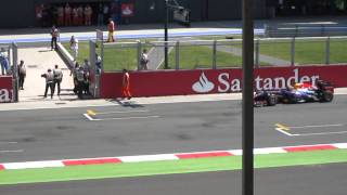 F1 2013 Silverstone  The Sebastian Vettel incident the BBC didnt want you to see  2 of 3 [upl. by Grim800]