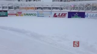 Snow Covers Nashville Ice Skating Rink [upl. by Lazos]