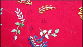 Beautiful Flower Embroidery Design Hand Embroidery Flower Design Embroidery Design for Beginners [upl. by Eras]