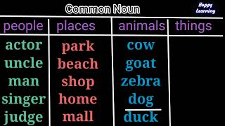 Nouns  Common Noun  Examples of common and proper noun  Nouns in English grammar [upl. by Enier]