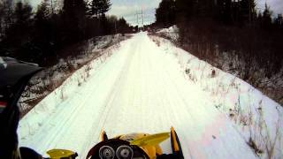 Skidoo MXZX 600 Ride To Bellys Mountain View Restaurant [upl. by Adali]