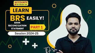 🔥 Lecture 32 II ⚡ BRS Bank Reconciliation Statement✨ II Chapter 13 II Part 1 II TJ Sir 🏆 [upl. by Etnuaed]