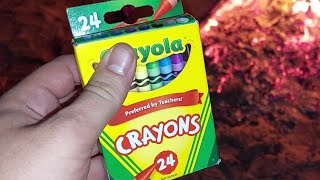 Burning 24 Crayola Crayons [upl. by Ilohcin]