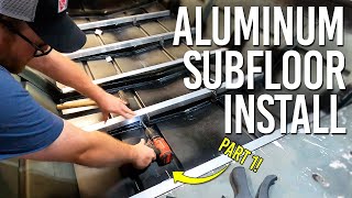 ALUMINUM BOAT SUBFLOOR INSTALL  1648 Jon Boat Build  PART 1 [upl. by Naj368]