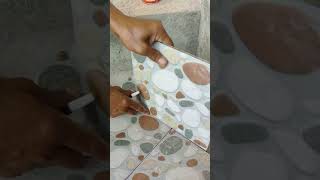 craftsman skills in cutting and installing ceramics on wall corners [upl. by Ailis543]