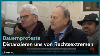 Statement von CSULandesgruppenchef Dobrindt und Bauernverbandspräsident Rukwied [upl. by Anilorak]