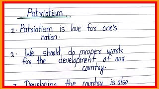 essay on patriotism in english10 lines on patriotism in english [upl. by Leede568]