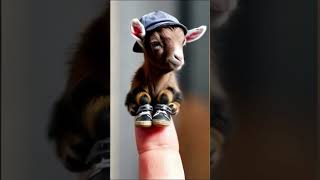 cutest small animal mini cartoon ytshorts ai cute elephant rabbit goat [upl. by Modnarb650]