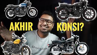 Which Royal Enfield 350cc You Should Buy   Bullet Hunter Classic amp Meteor 350 Konsi [upl. by Lodmilla774]