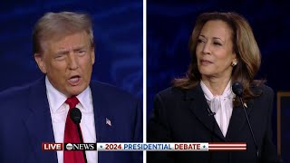 Former President Trump defends tariffs in ABC debate [upl. by Larine]