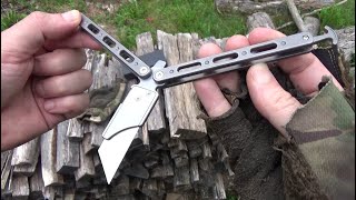 When Great Blades Merge The TGZUO Titanium Balisong Utility Knife Multitool Butterfly Knife Review [upl. by Aramas]