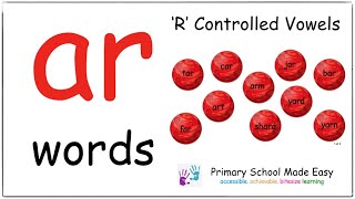 ar Words  r Controlled Vowels  Quick Phonics  Reading Made Easy 66 [upl. by Nolek984]