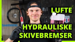 Lufte hydrauliske skivebremser fra Shimano  Slik gjør du det [upl. by Ailam]