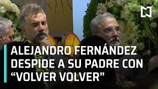 Con canto en vivo Alejandro Fernández agradece muestras de cariño a Vicente Fernández [upl. by Jerad824]