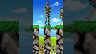 B S F 🇮🇳 শেষ পর্যন্ত কোন দিকে যাবে। B S F । short  B S F viral 1 M view animation funny [upl. by Hsirt]