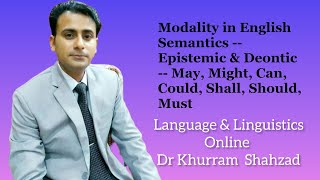 Modality in English Semantics  Epistemic amp Deontic  May Might Can Could Shall Should Must [upl. by Aicercal52]