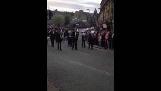 Hawick Saxhorn Band playing the Cornet back into Hawick [upl. by Neerak598]