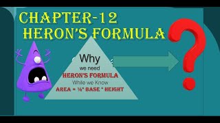 Herons Formula Chapter 12 class 9 [upl. by Idnahr]