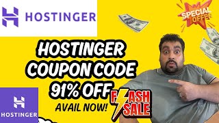 Hostinger Coupon Code 2024  91 Discount Coupon [upl. by Ardnuahs]