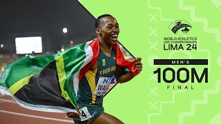 🇿🇦s Bayanda Walaza storms to 100m world U20 title  World Athletics U20 Championships Lima 2024 [upl. by Doss180]