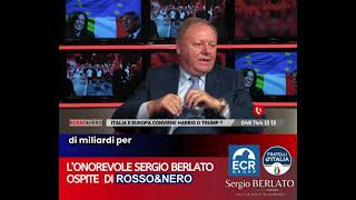 Ascolta l’intervento dell’on Sergio Berlato ospite a RossoampNero [upl. by Eniamzaj]