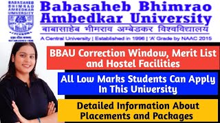 BBAU Merit List Correction Window Placements and Hostel Notice🔥🔥 [upl. by Arv]