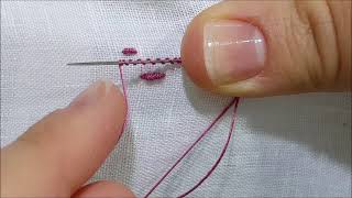 Punto Vapore  Tutorial ricamo a mano Bullion Stitch  Hand Embroidery Tutorial [upl. by Arihsak491]