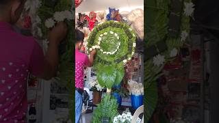 Round Sympathy flower Arrangement music flowers flowerarrangement tutorial trending highlights [upl. by Eerrehs]