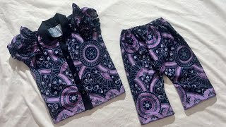 2 year Girl Shirt Trouser Design cutting and stitching trendy girl clothing [upl. by Nivlek570]