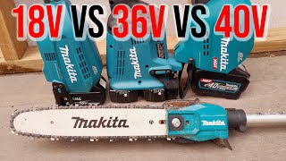 Makita Pole Saw Power Head Attachment 18v vs 36v vs 40v SplitShaft MultiFunction Power Head [upl. by Nikolaus]